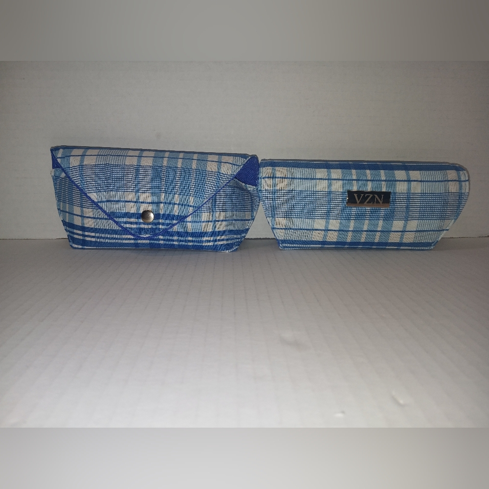 Eyeconic eyeglass cases..Blue Plaid Collection